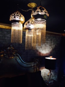 The Digs' ceiling lamps - from Cairo.